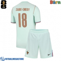 Fotballdrakt Barn Frankrike Warren Zaire-Emery #18 Bortedraktsett VM 2026 Kortermet (+ Korte bukser)